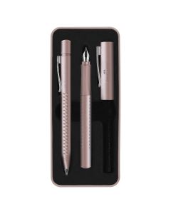 BOLIGRAFO + PLUMA FABER CASTELL GRIP 2011 ROSA PALO