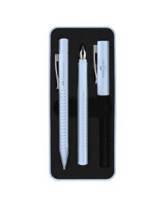 BOLIGRAFO + PLUMA FABER CASTELL GRIP HARMONY AZUL CIELO