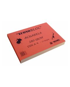 BLOC ACUARELA MICHEL ECONOBLOC A4 280G 75H