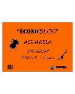 BLOC ACUARELA MICHEL ECONOBLOC A3 280G 75H