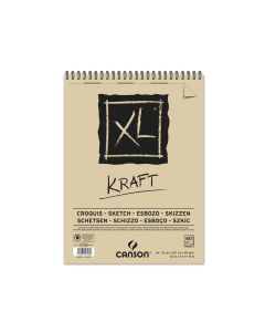 BLOC DIBUJO CANSON XL KRAFT ESPIRAL MICROPERFORADO A4 90G 60H