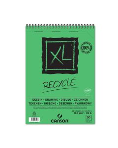 BLOC DIBUJO CANSON XL RECICLADO ESPIRAL MICROPERFORADO A4 160G 50H
