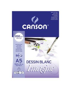 BLOC DIBUJO CANSON IMAGINE ENCOLADO A5 200G 50H