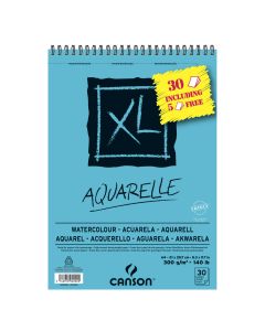 BLOC ACUARELA CANSON XL ESPIRAL MICROPERFORADO A4 300G 25+5H