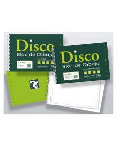 BLOC DIBUJO DISCO ESPIRAL SIN RECUADRO FOLIO 130G 20H PAQUETE 12UD