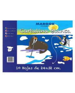 BLOC CARTULINA MARGOK BLANCA 24X32 180G 10H PAQUETE 25UD