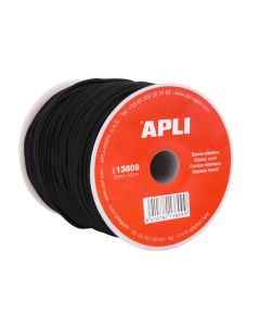 BOBINA GOMA ELASTICA APLI 2MMX100M NEGRA