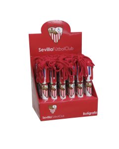 BOLIGRAFO CYP 6 COLORES SEVILLA F.C. CON CORDON EXPOSITOR 30UD