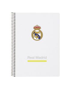 BLOC SAFTA ESPIRAL TAPA DURA REAL MADRID EQUIPACION 25/26 CUARTO 80G 80H 4X4
