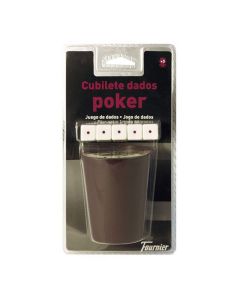 Imagen de cubiletes dados para póker. Para mayores de 3 años. A la venta en Novedades Marlu.