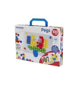 JUEGO MINILAND MALETIN MOSAICOS 100 PIEZAS COLORES PRIMARIOS +3 AÑOS 20MM