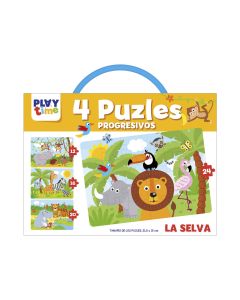 MALETIN PUZZLE IMAGILAND PLAYTIME PROGRESIVO LA SELVA +2 AÑOS