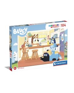 PUZZLE 104P CLEMENTONI SUPERCOLOR BLUEY +6 AÑOS