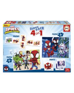 JUEGO EDUCA SUPERPACK 4 EN 1 SPIDEY&HIS AMAZING FRIENDS +3 AÑOS