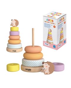 JUEGO DOHE TORRE DE 6 AROS APILABLE + BASE +12 MESES