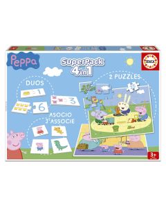 JUEGO EDUCA SUPERPACK 4 EN 1 PEPPA PIG +3 AÑOS