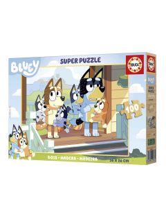 PUZZLE 100P EDUCA MADERA BLUEY +6 AÑOS
