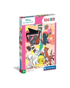 PUZZLE 104P CLEMENTONI SUPERCOLOR ARISTOGATOS +6 AÑOS